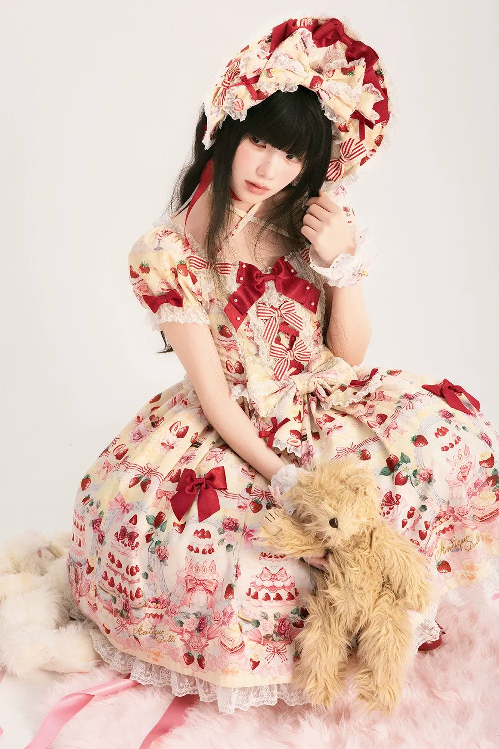 【受注予約~9/28】イチゴと花束 3.0 ワンピース・フルセット【Antique Doll】