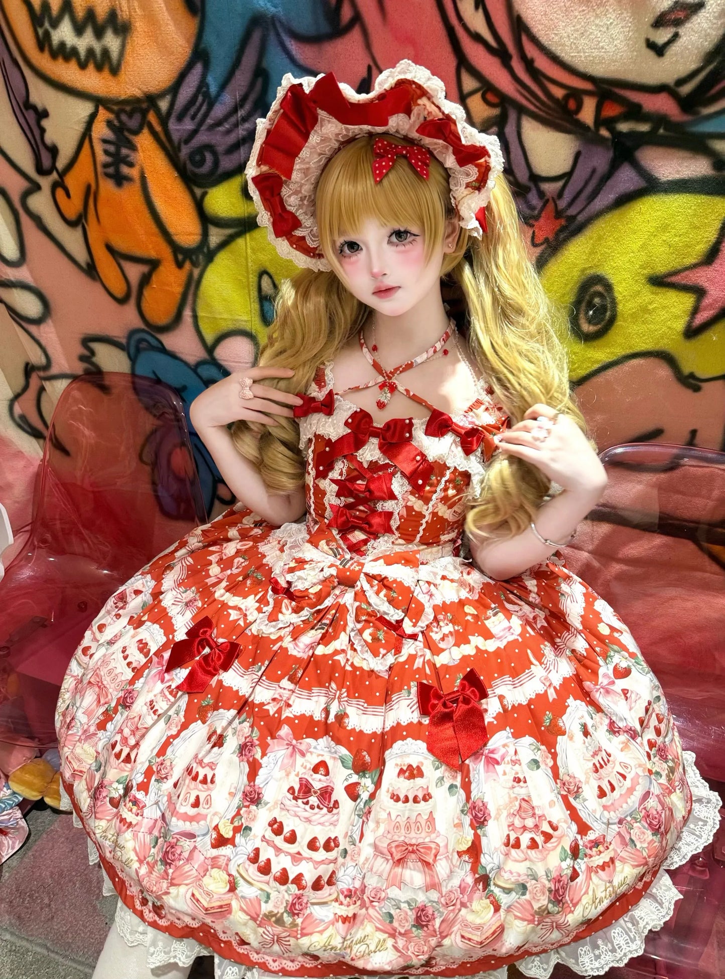 【受注予約~9/28】イチゴと花束 3.0 ワンピース・フルセット【Antique Doll】