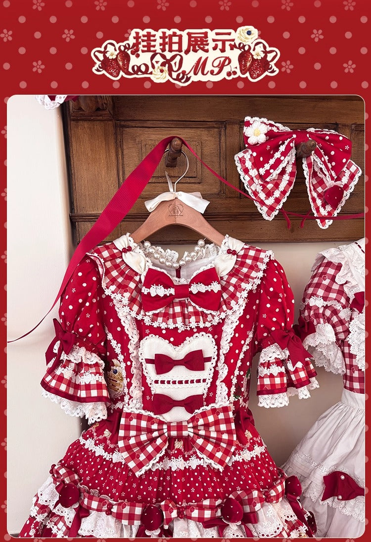 【受注予約~11/18】Strawberry Cake Illustration ワンピース(タイプ3)【花与珍珠匣】