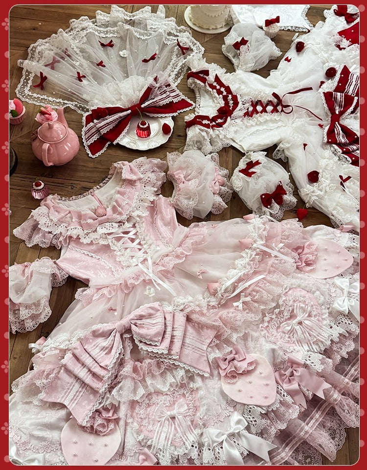 【受注予約~11/18】Strawberry Cake Illustration ワンピース(タイプ1)【花与珍珠匣】