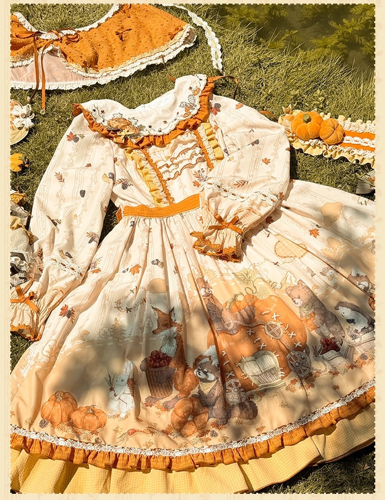 [Pre-orders open until October 2nd] Autumn Harvest in the Hill One-Piece Dress [Flowers and Pearl Box]