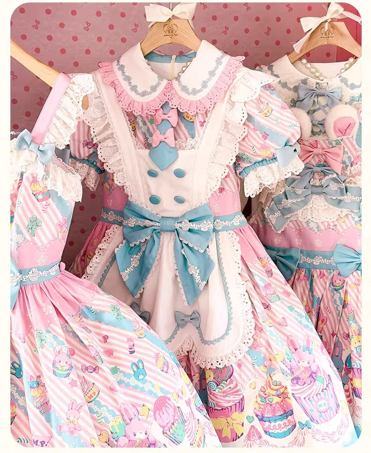 【受注予約~1/26】CupCakes ワンピース(プリントver.)【花与珍珠匣】