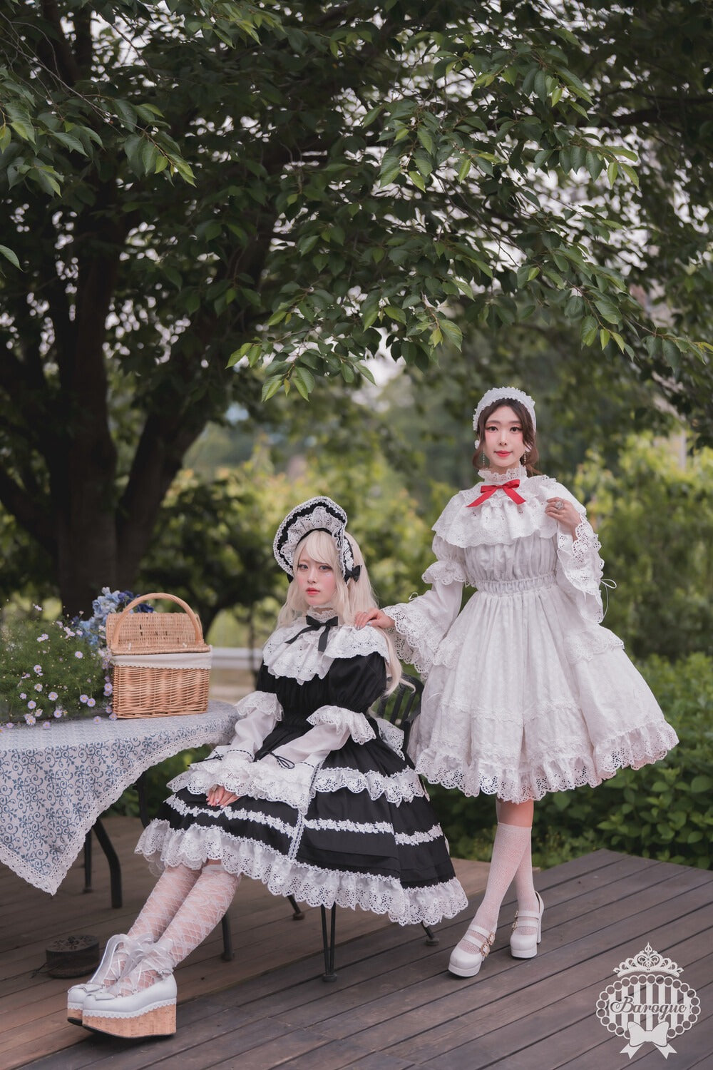 Rose Bouquet フルシャーリングワンピース・3点セット【Baroque