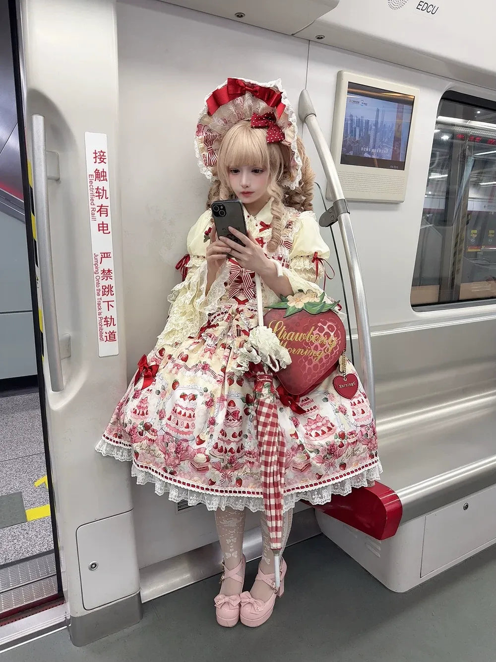 【受注予約~9/28】イチゴと花束 3.0 ジャンパースカート・フルセット【Antique Doll】