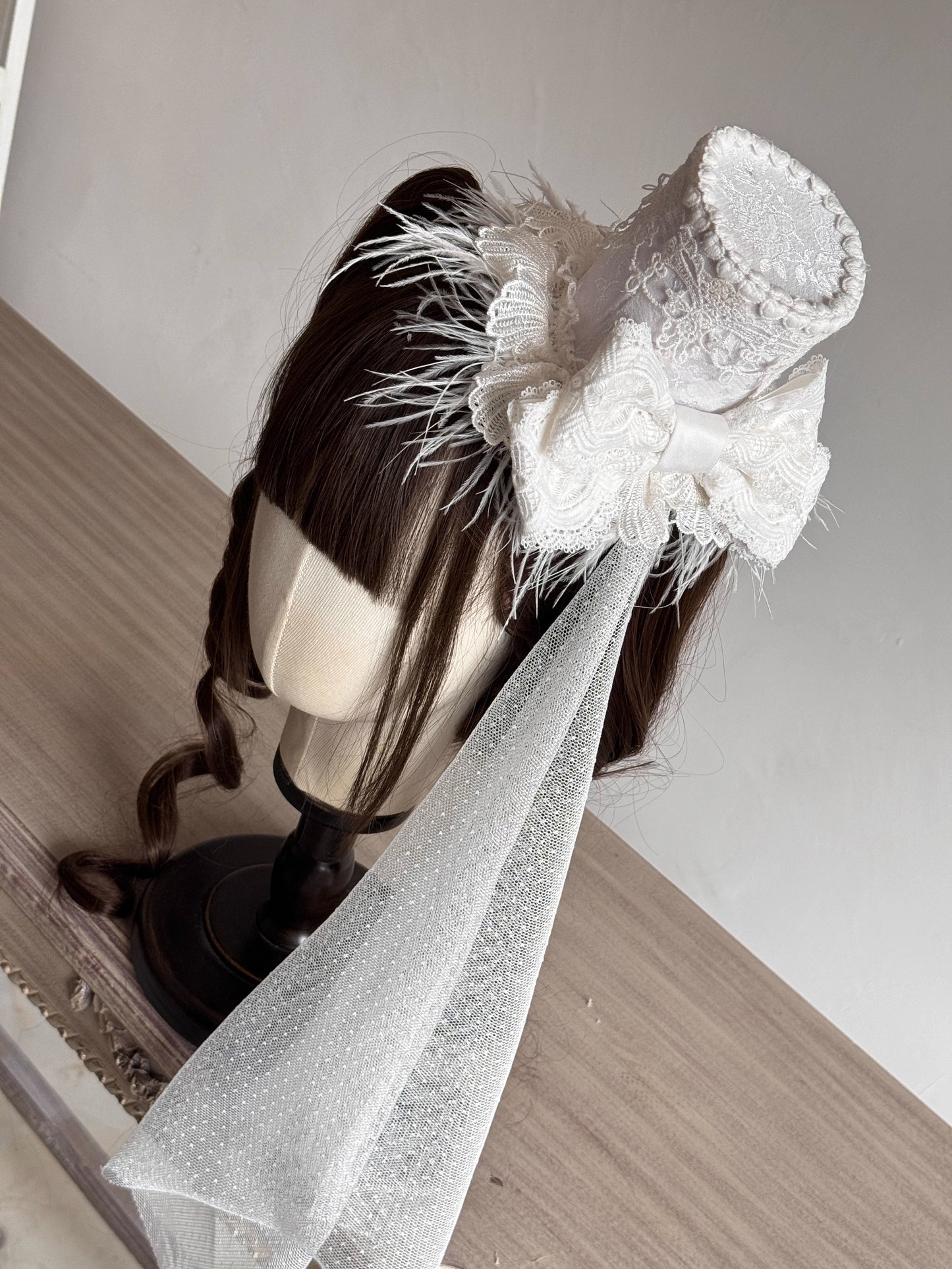 ヴェール付きミニハット【妹抖手作工作屋】