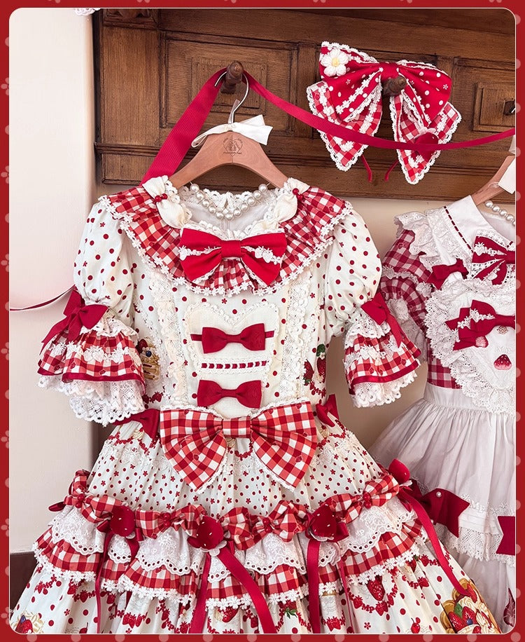 【受注予約~11/18】Strawberry Cake Illustration ワンピース(タイプ3)【花与珍珠匣】