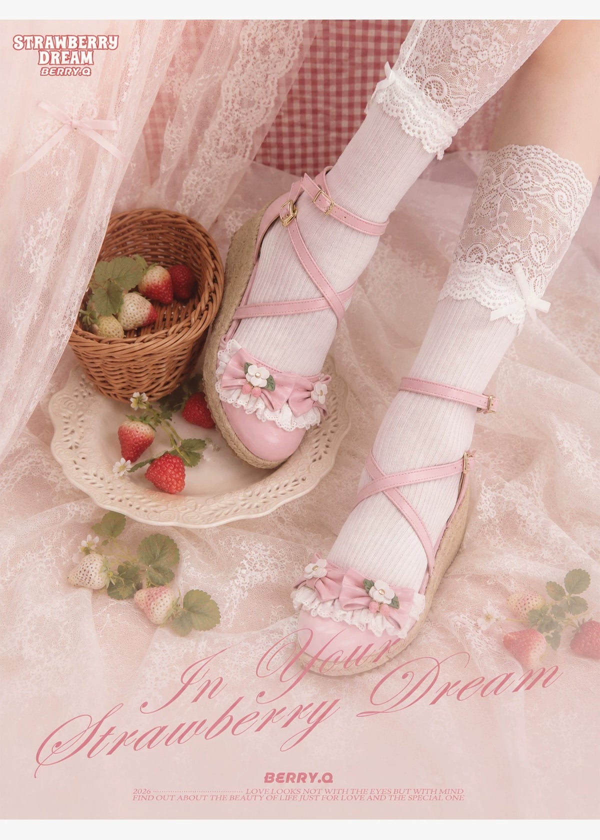 Strawberry Tale クロスストラップミュール【BerryQ】