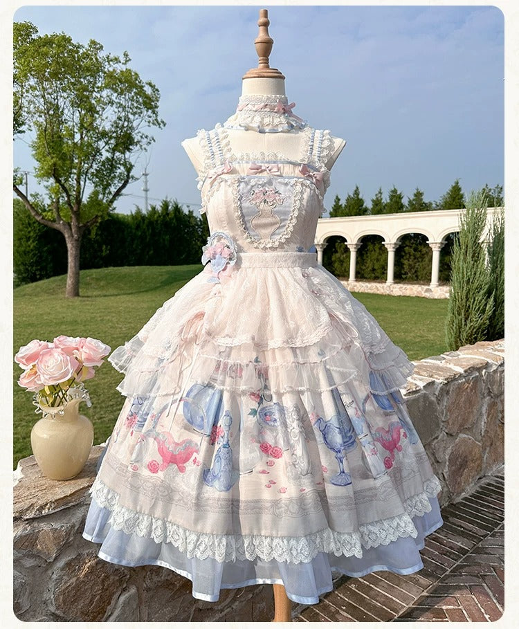 【受注予約~4/29】Fenton Curio Cabinet ワンピース・ジャンパースカート・エプロン【花与珍珠匣】