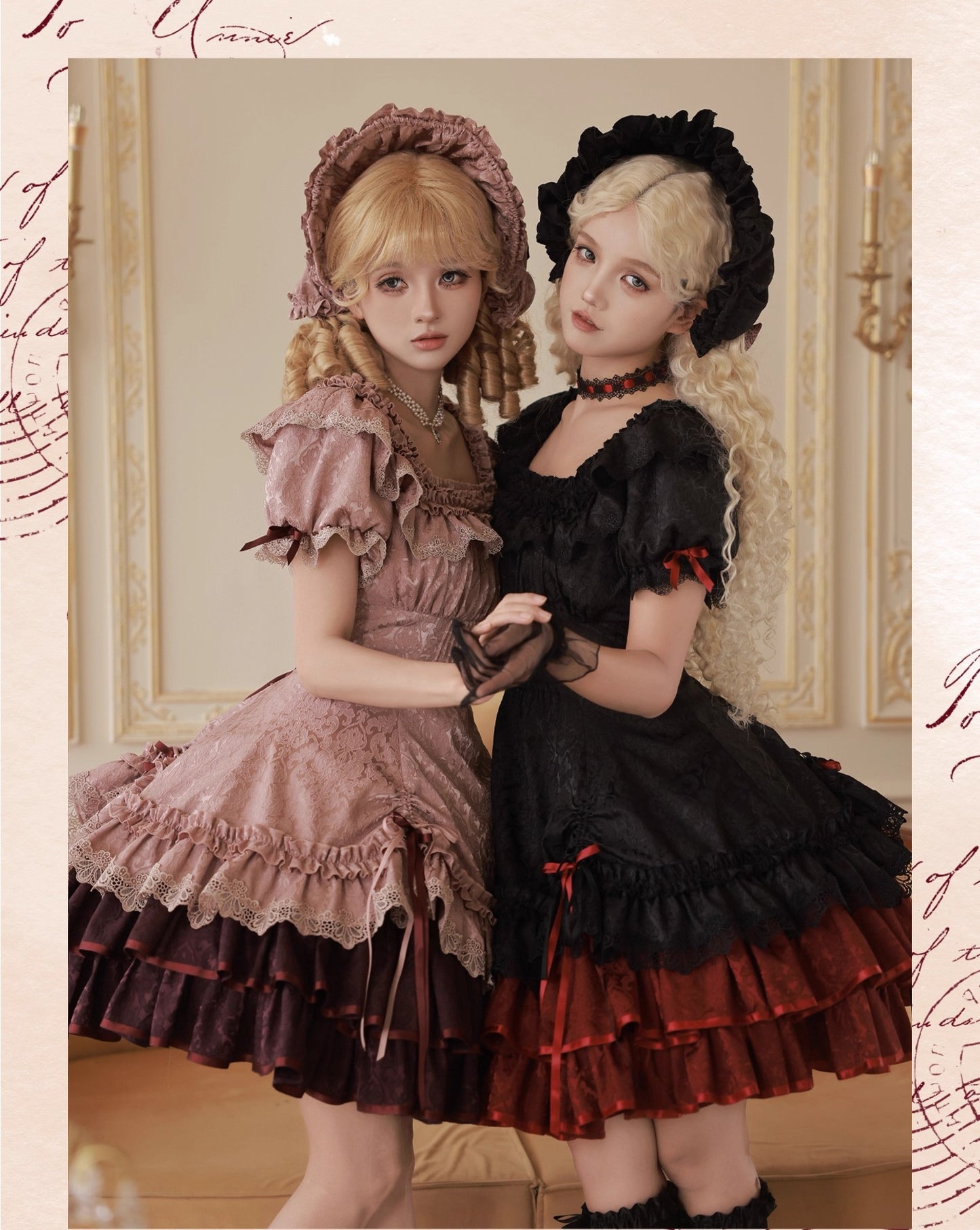 【受注予約~9/11】Old Rose アクセサリー【夜泪百合】