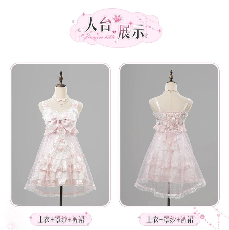 Princess Melody ピンクリボン付きカットソー 姫ギャル 平成ギャル 姫系ギャルは花柄・リボン・レースなどピンクアイテムが大好き