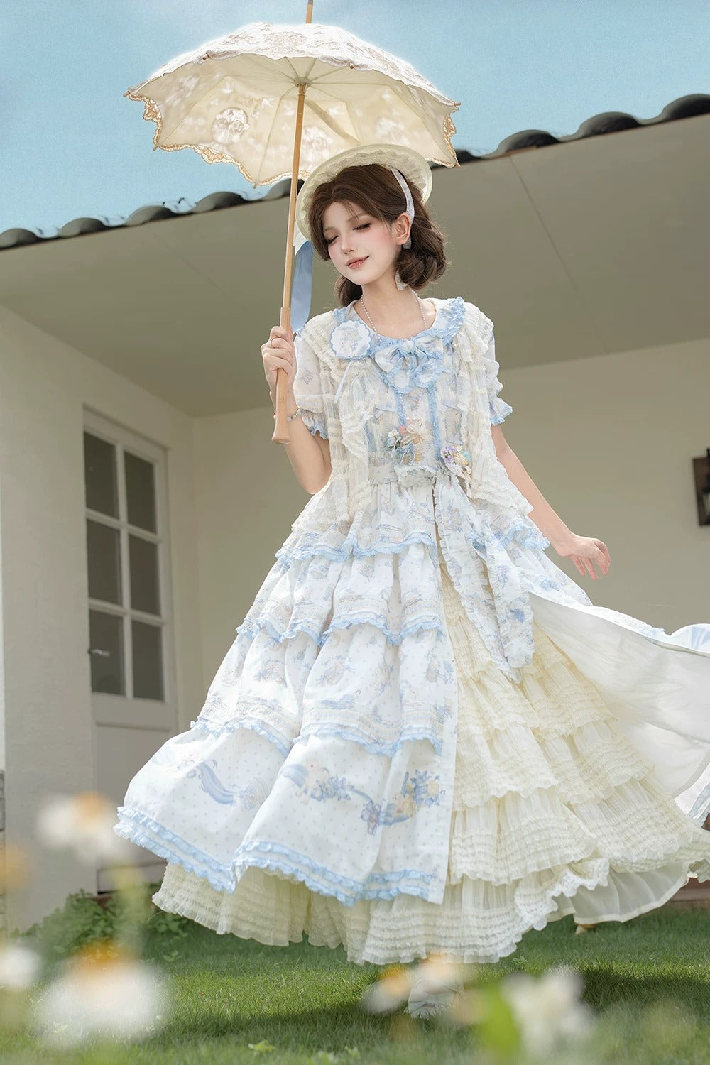 【受注予約~6/11】Blossom Lamb カーディガン【Miss Point】