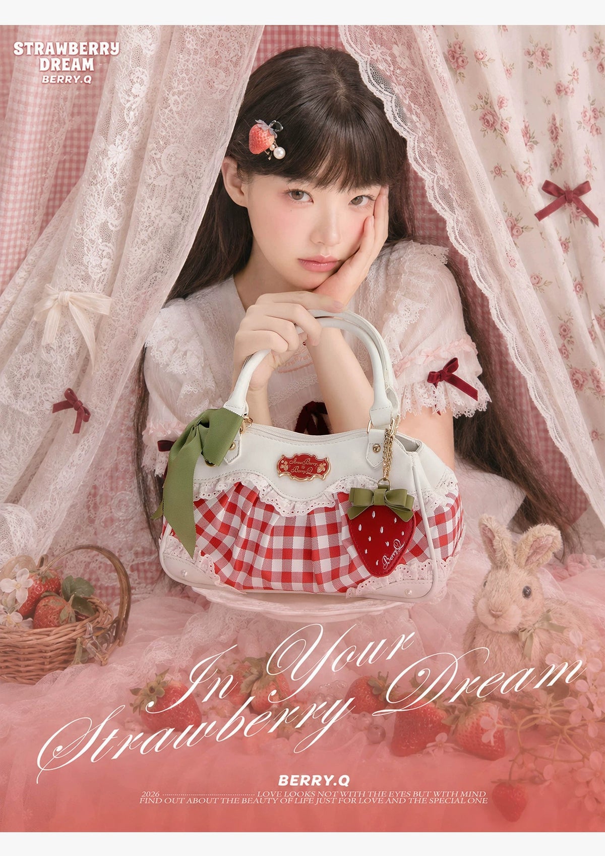 Strawberry Tale ハンドバッグ【BerryQ】