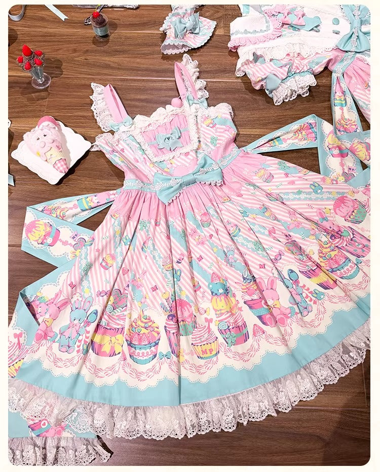 【受注予約~1/26】CupCakes ジャンパースカート【花与珍珠匣】