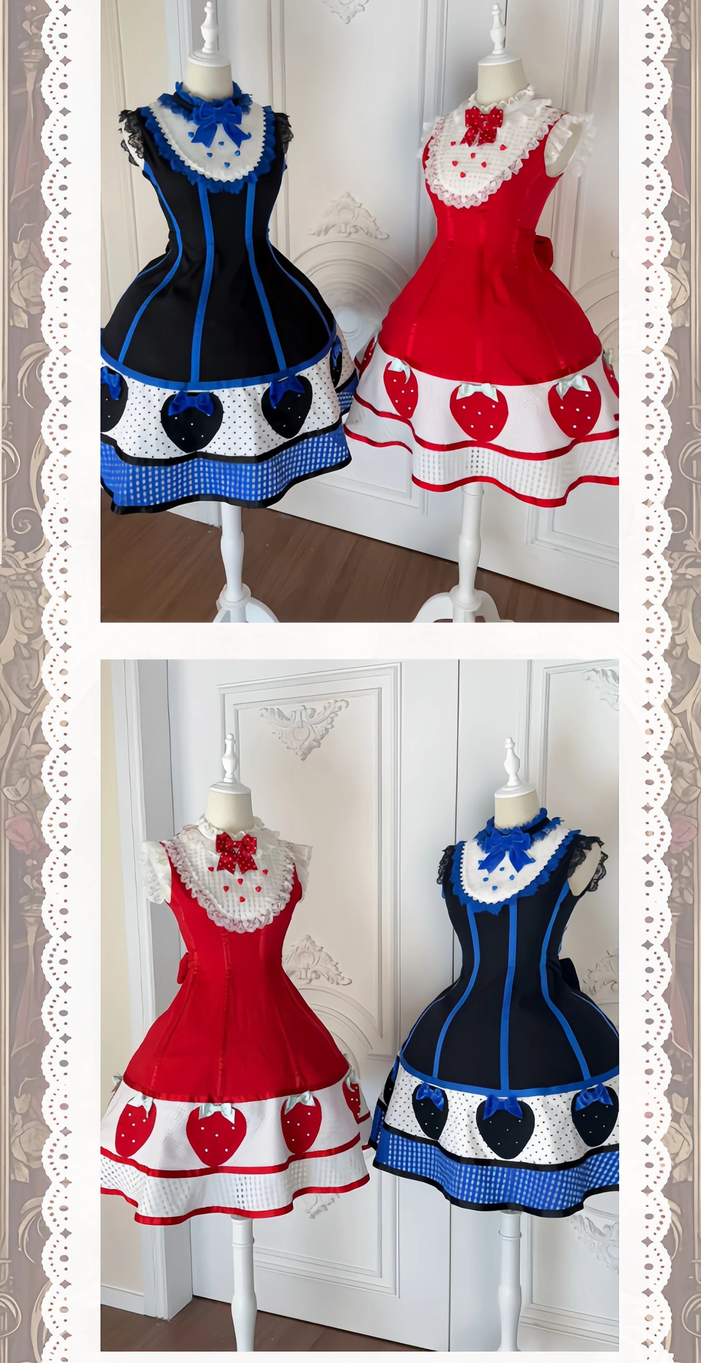 【受注予約~7/5】The Eccentric Strawberry Lady ワンピース【TaTaTa Lolita】