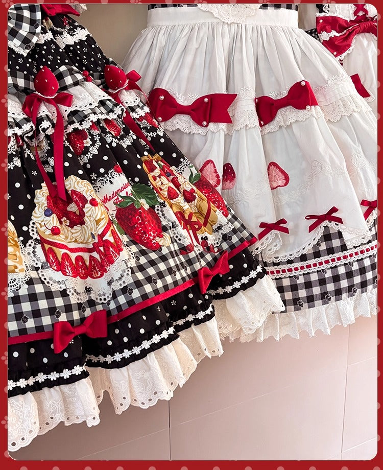 【受注予約~11/18】Strawberry Cake Illustration ワンピース(タイプ3)【花与珍珠匣】