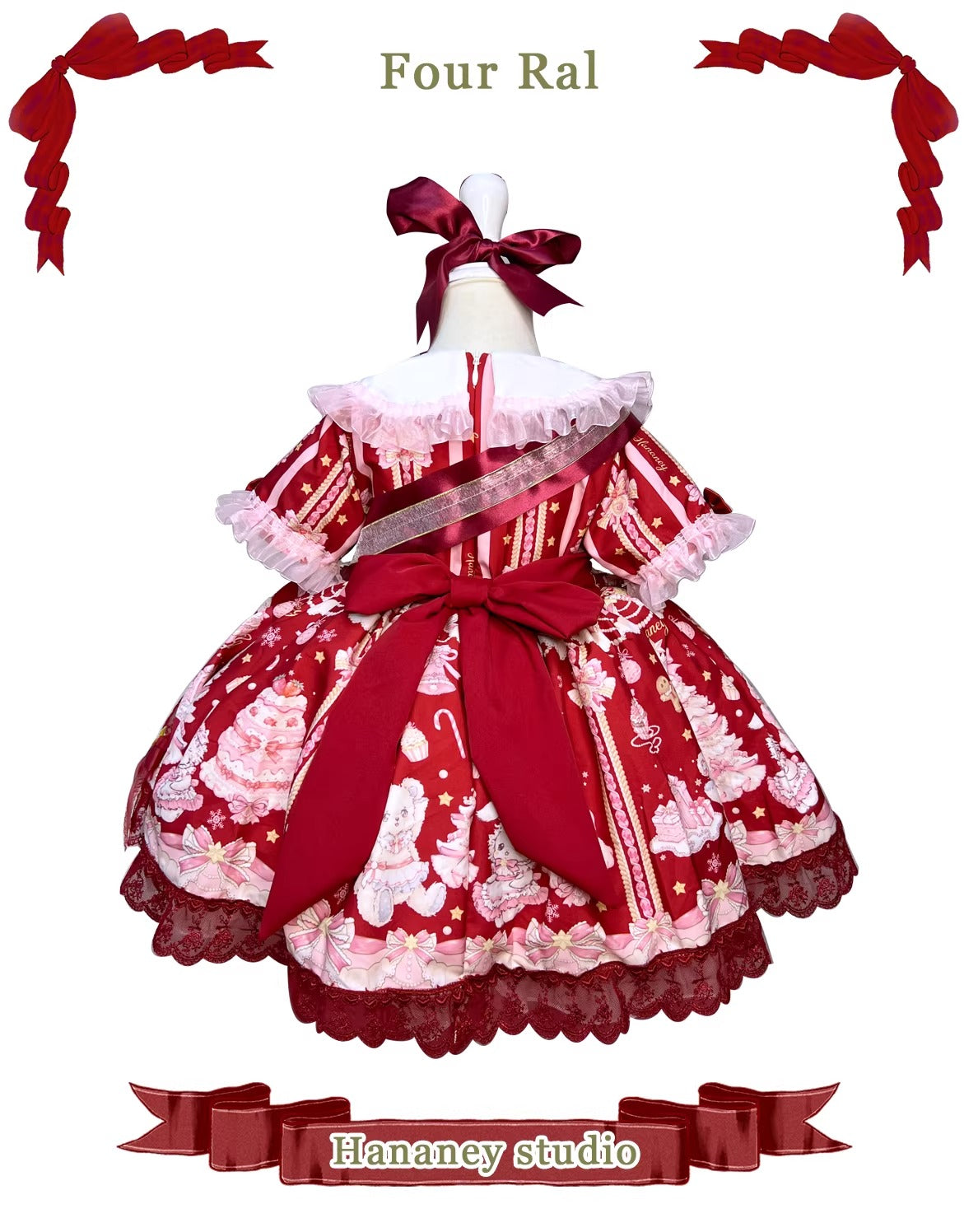 Rabbit Bear Birthday ワンピースセット(キッズサイズ・半袖)【FOUR RAL】