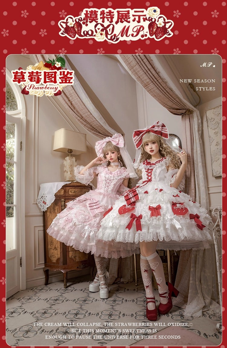 【受注予約~11/18】Strawberry Cake Illustration ワンピース(タイプ1)【花与珍珠匣】