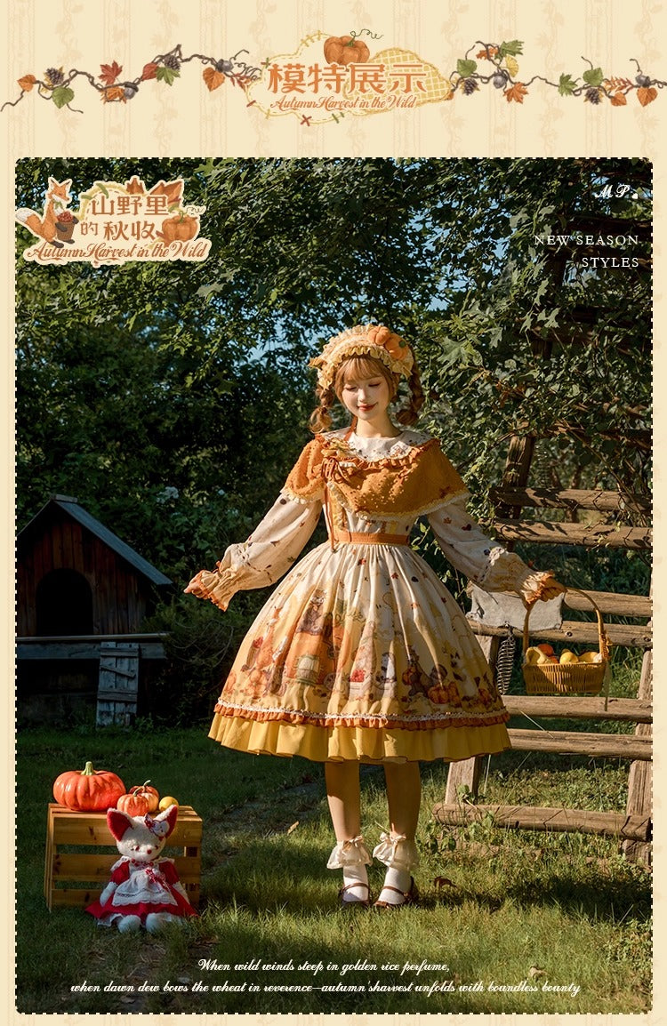 [Pre-orders open until October 2nd] Autumn Harvest in the Hill One-Piece Dress [Flowers and Pearl Box]