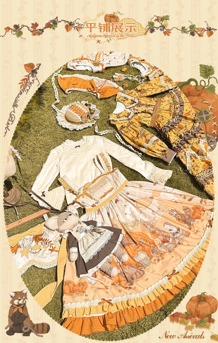 【受注予約~10/2】Autumn Harvest in the Hill ジャンパースカート【花与珍珠匣】