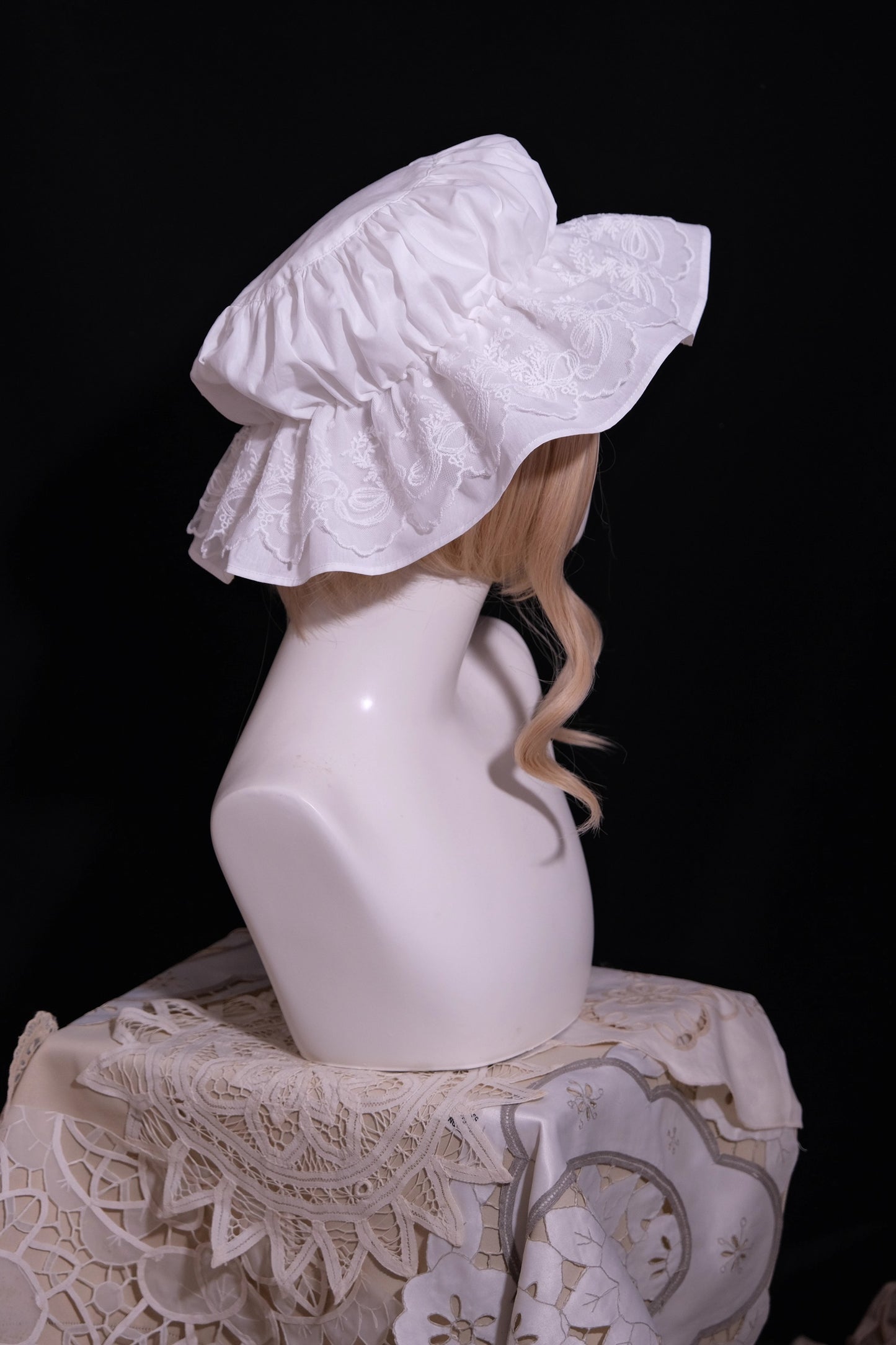 フリルナイトキャップ【mukumuro】