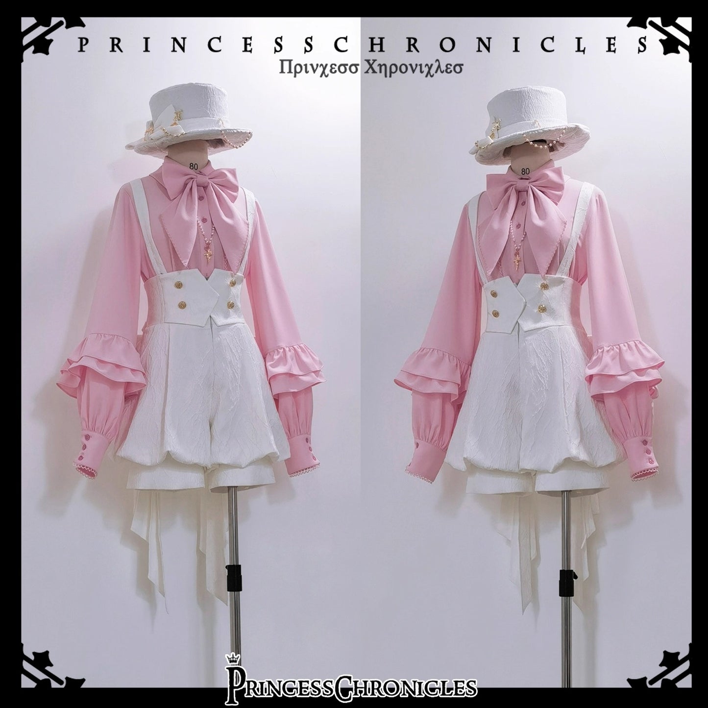 【受注予約~10/23】Puppet ブラウス・ハーフパンツ(ピンク・ホワイト)【princess Chronicles】