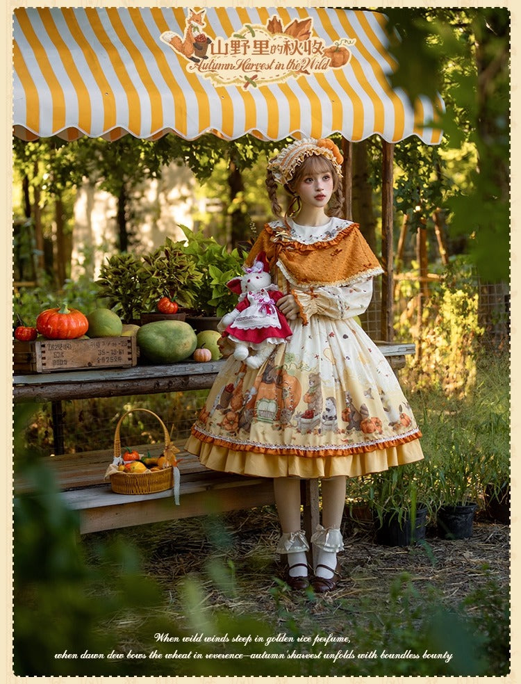 [Pre-orders open until October 2nd] Autumn Harvest in the Hill One-Piece Dress [Flowers and Pearl Box]