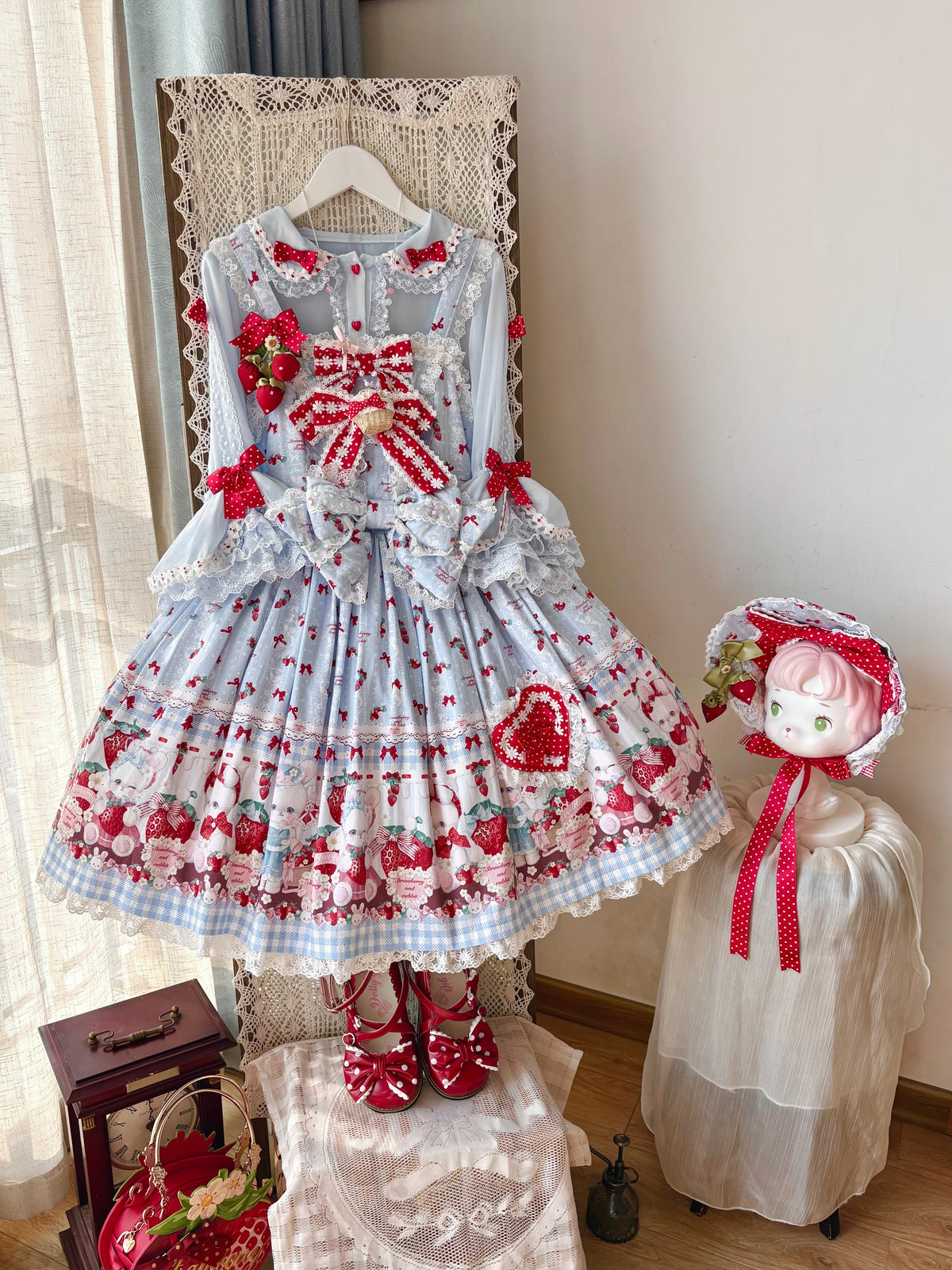 Strawberry Check Bunny アクセサリー【Sweet Whispers of Love】