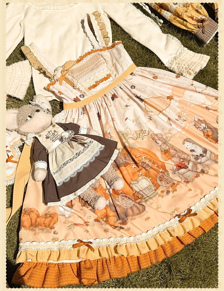 【受注予約~10/2】Autumn Harvest in the Hill ジャンパースカート【花与珍珠匣】