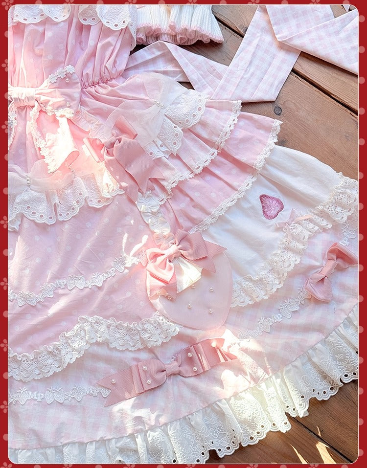 【受注予約~11/18】Strawberry Cake Illustration ジャンパースカート(タイプ1)【花与珍珠匣】