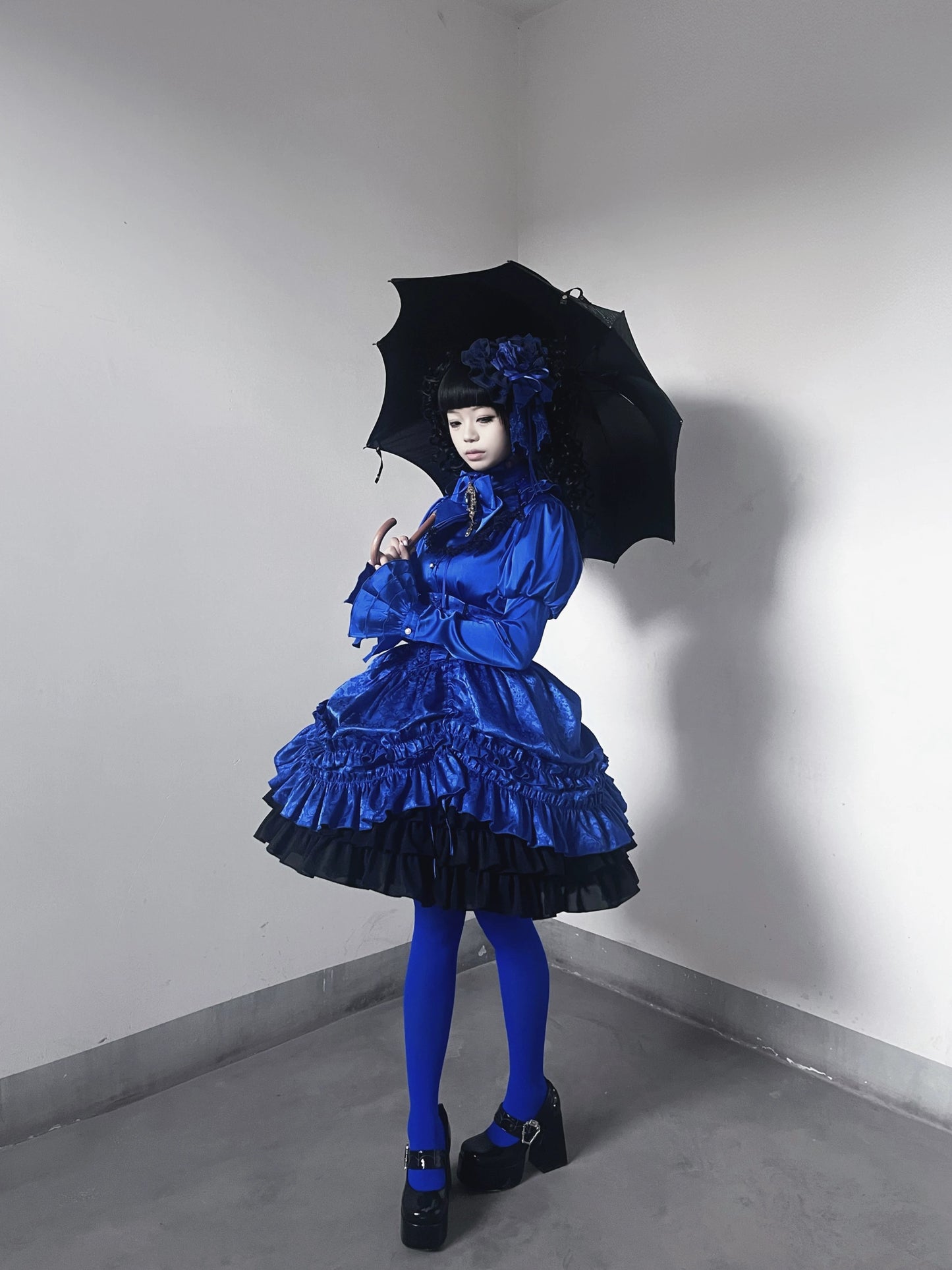 【受注予約~5/19】Purple MaMa スカート(ネイビー・グリーン)【蓝月石绮梦】