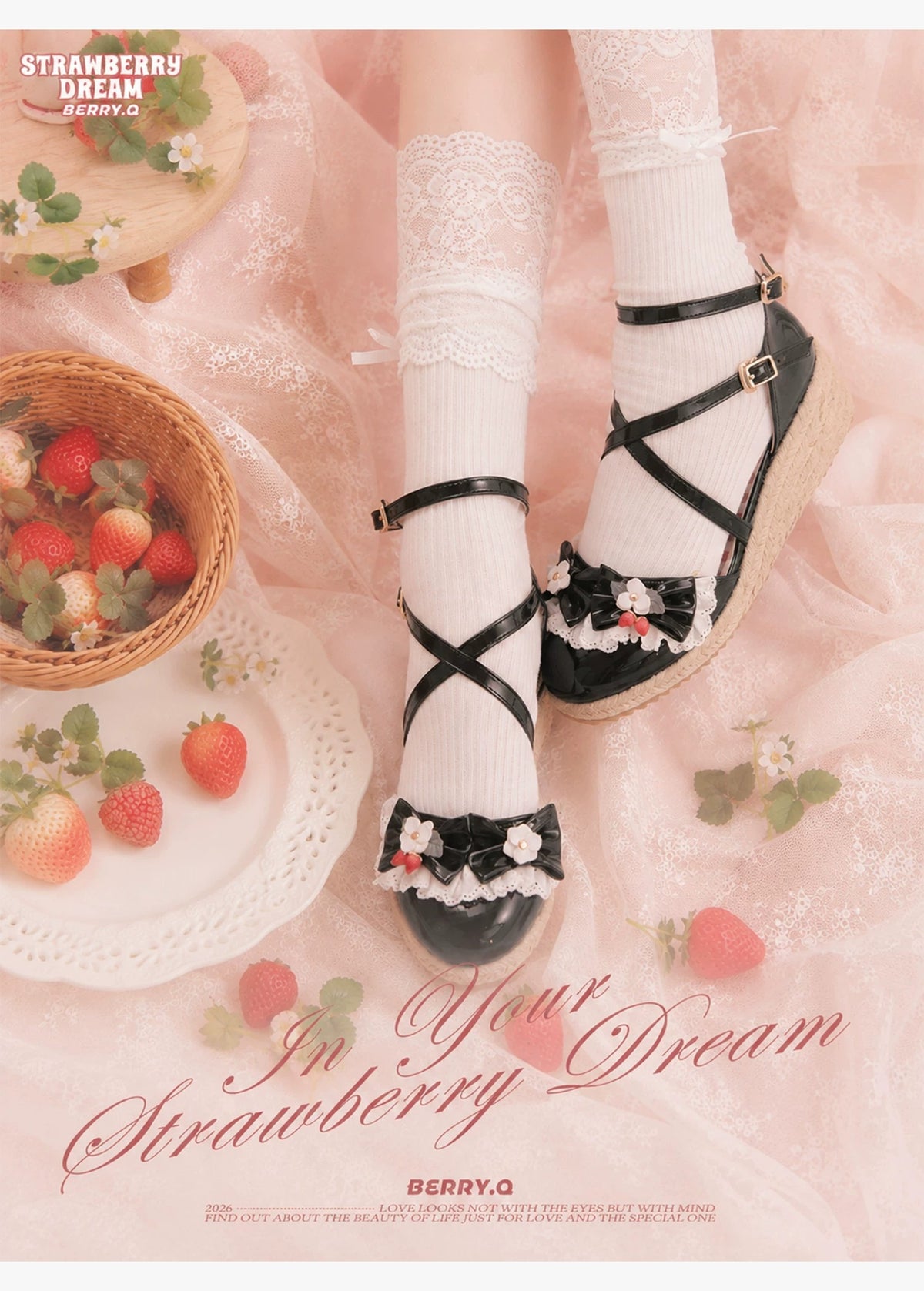 Strawberry Tale クロスストラップミュール【BerryQ】