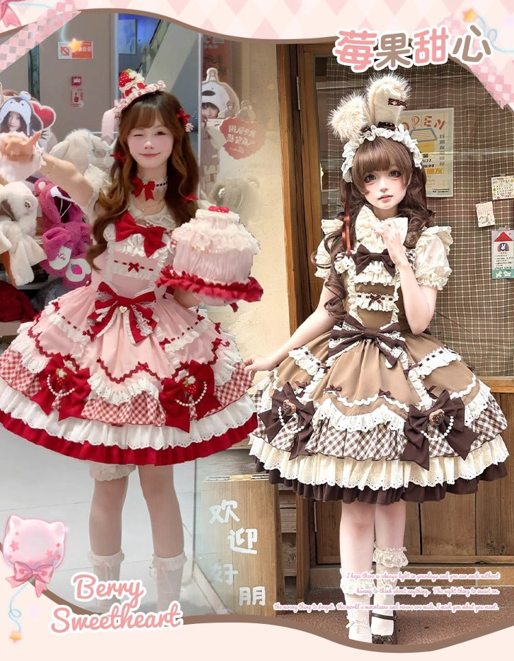 【受注予約~12/14】ベリーショートケーキ ジャンパースカート【櫻姫】