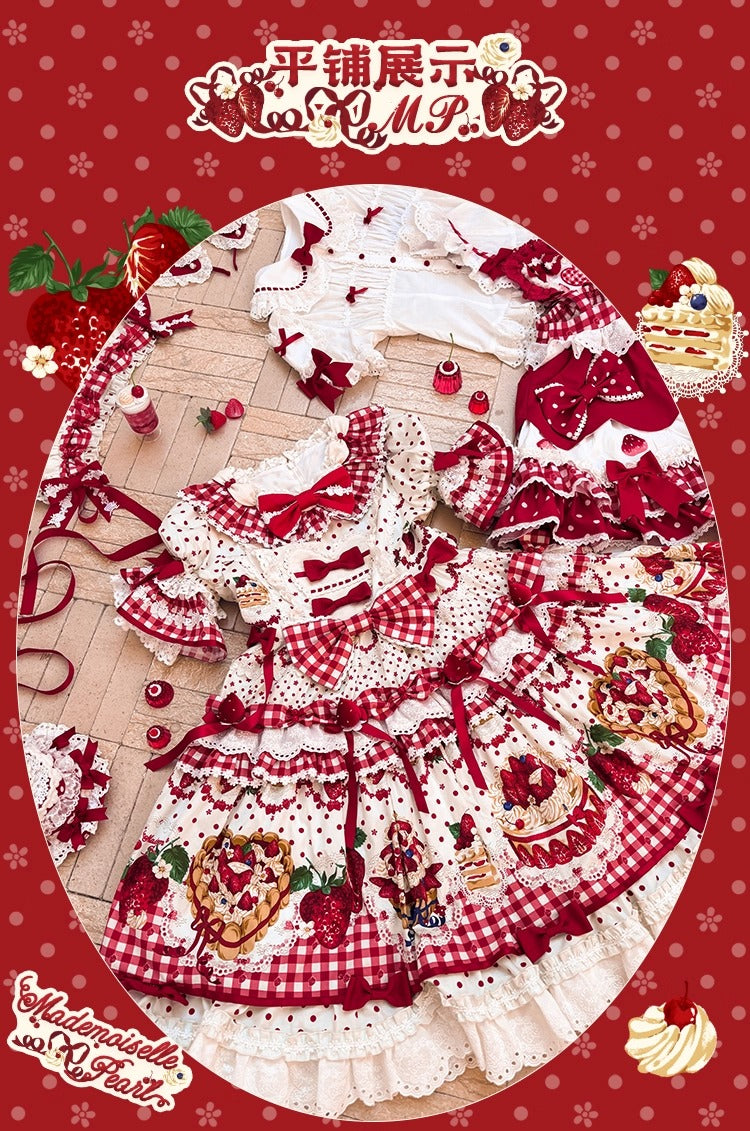 【受注予約~11/18】Strawberry Cake Illustration ワンピース(タイプ3)【花与珍珠匣】