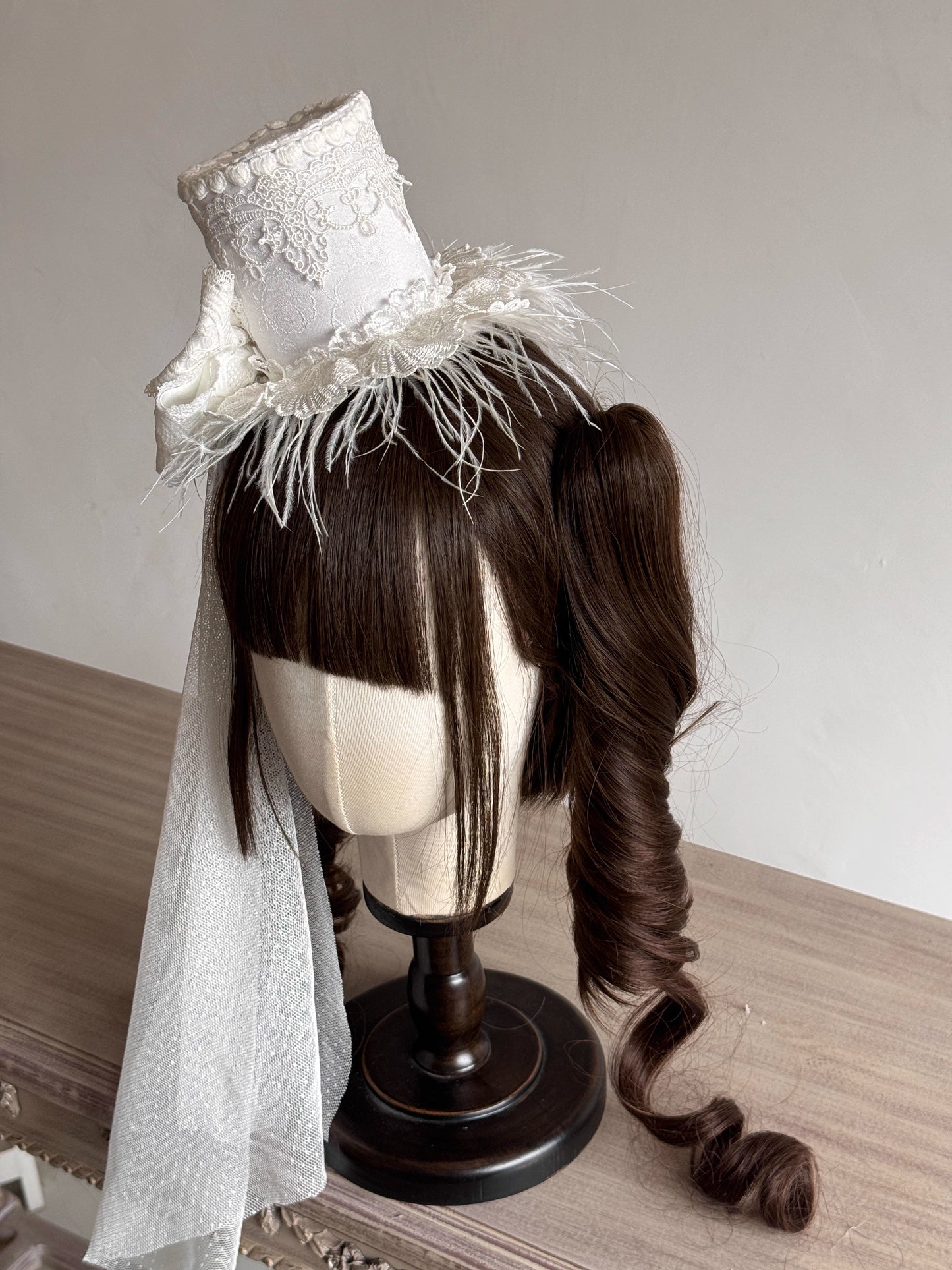 ヴェール付きミニハット【妹抖手作工作屋】