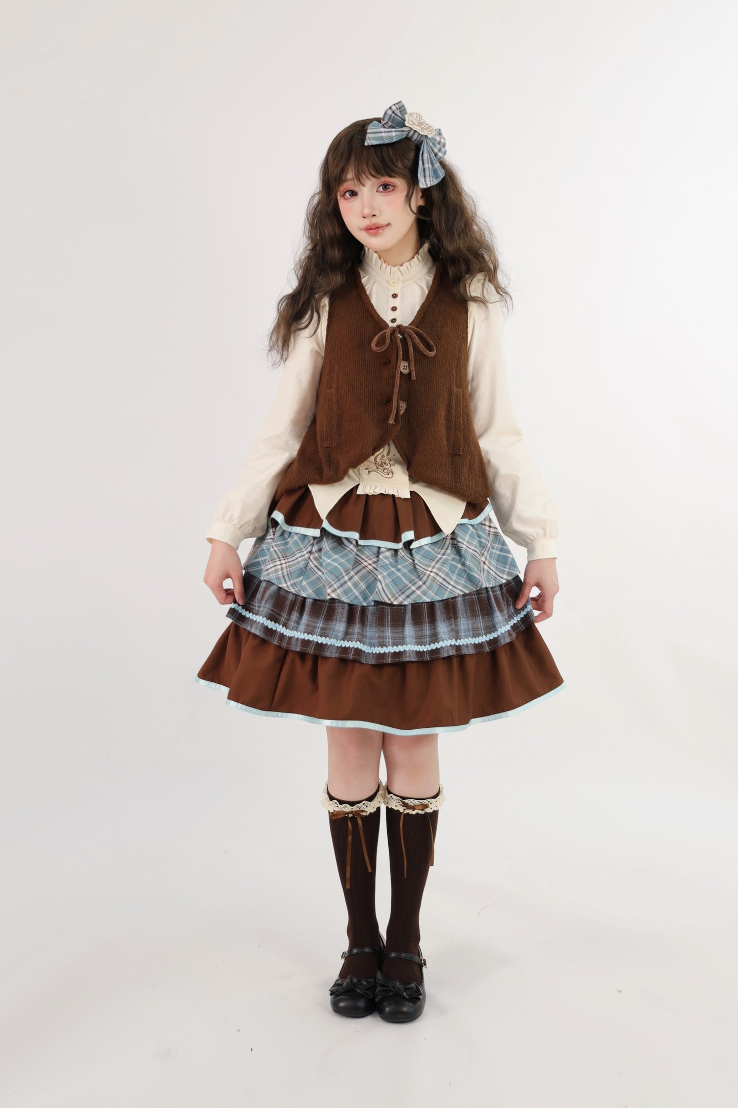 Bear Mint Chocolate ベスト・スカート【Cyan】