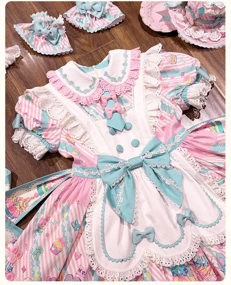 【受注予約~1/26】CupCakes ワンピース(プリントver.)【花与珍珠匣】