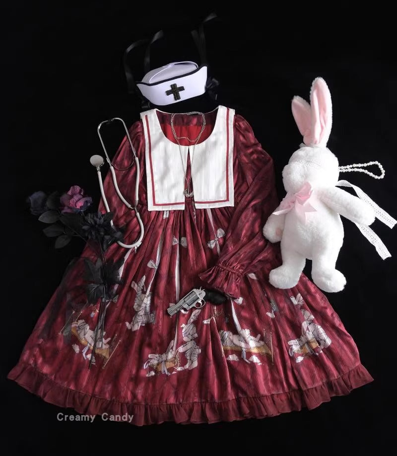 こだわりハンドメイド天国様。専用 天使病棟 ワンピース【Creamy Candy】 – Epetice