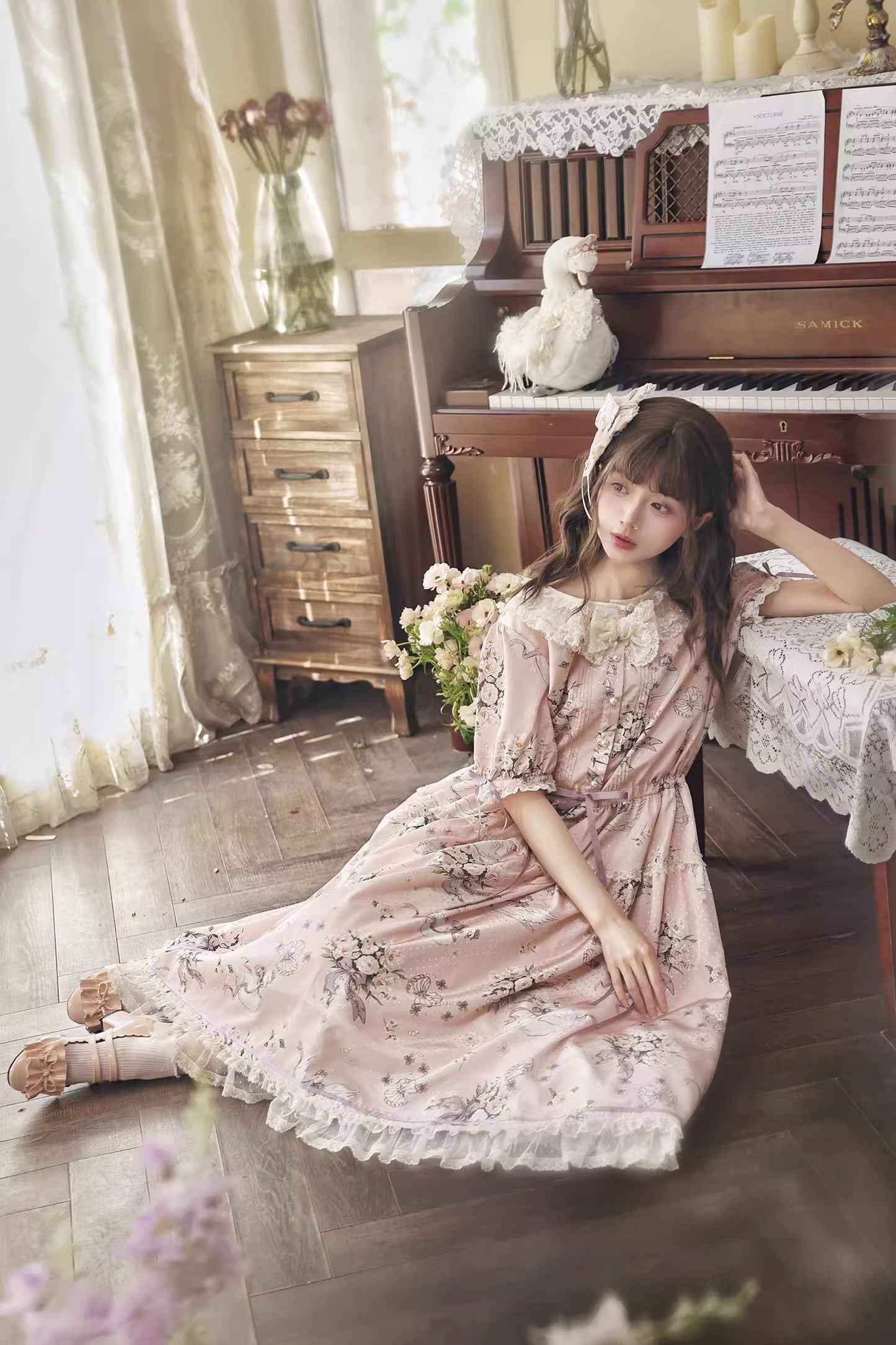【受注予約~4/27】Camellia Swan アクセサリー【Maple Sugar】