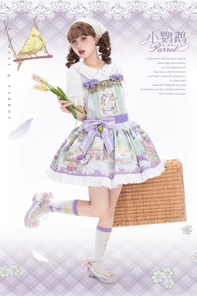 Little Parrot サロペット・カチューシャセット【B.DOLLY】