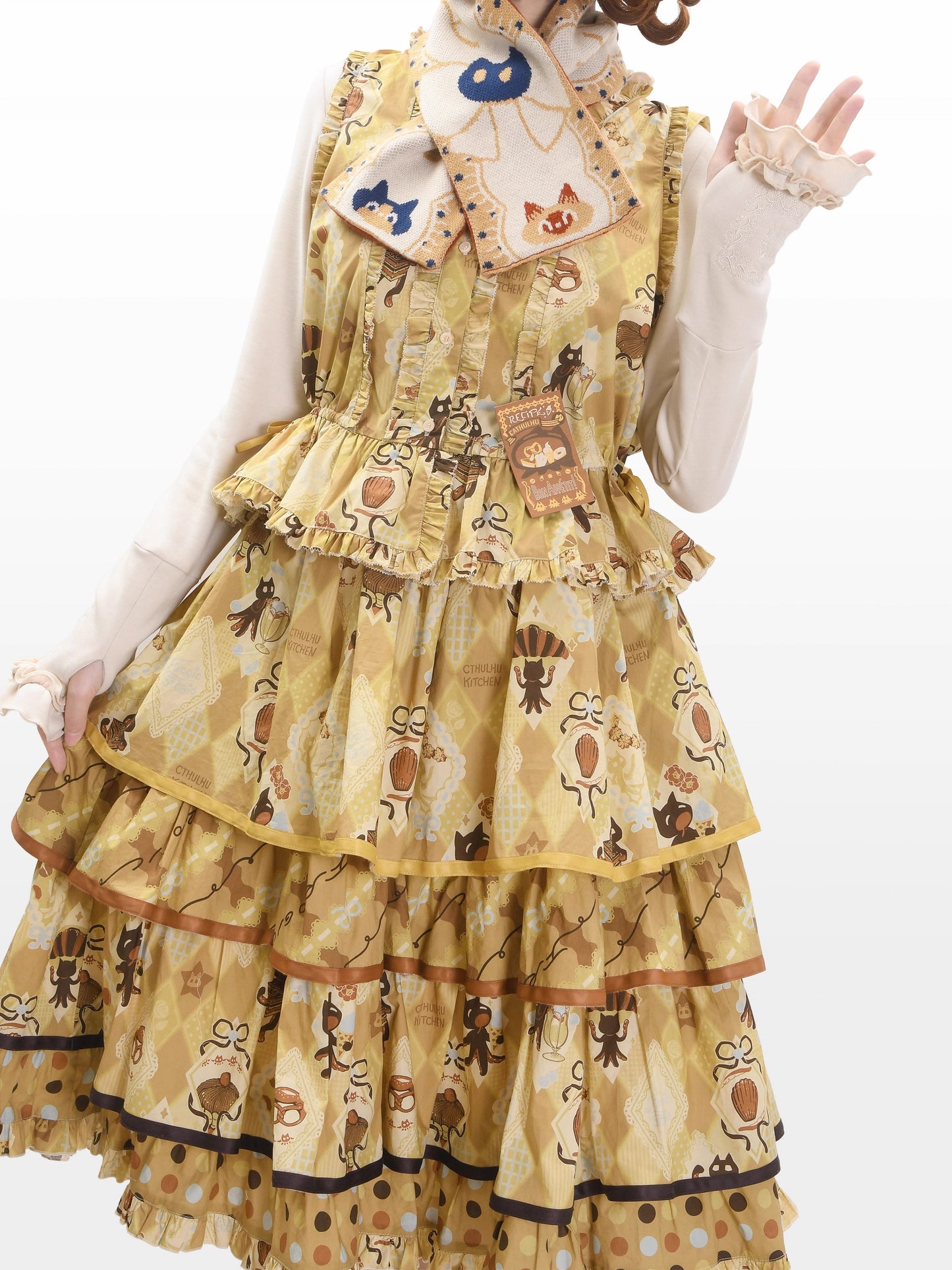 Cat Afternoon Tea マフラー【FrogicStudio】