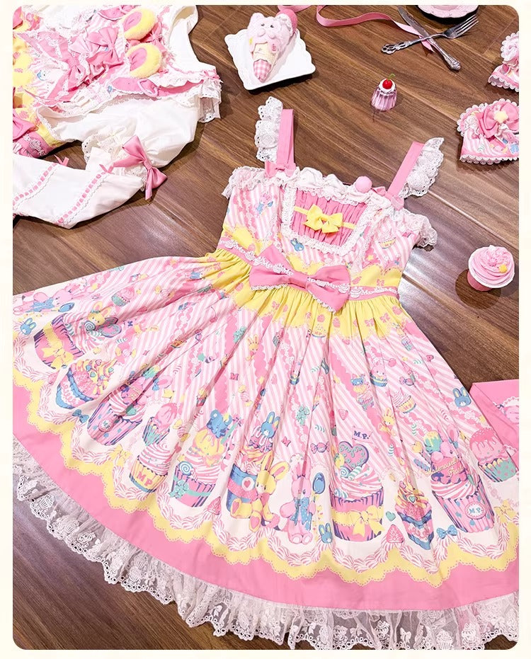 【受注予約~1/26】CupCakes ジャンパースカート【花与珍珠匣】