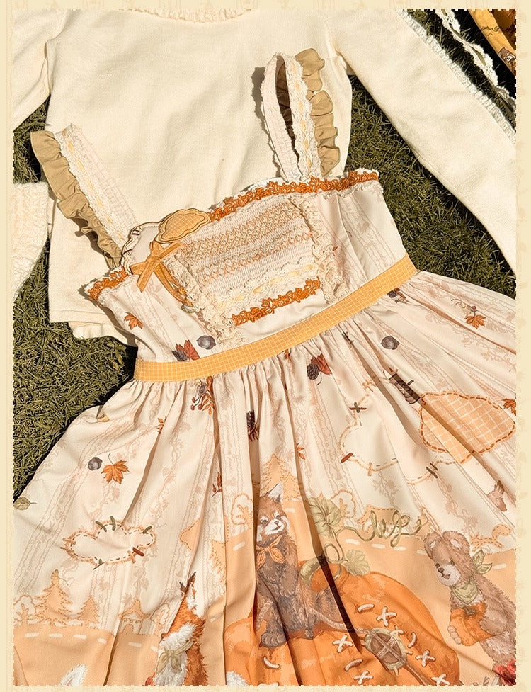 【受注予約~10/2】Autumn Harvest in the Hill ジャンパースカート【花与珍珠匣】