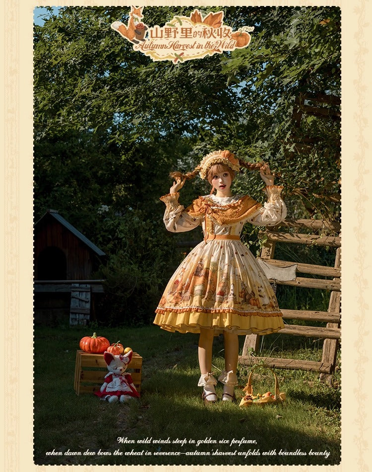 [Pre-orders open until October 2nd] Autumn Harvest in the Hill One-Piece Dress [Flowers and Pearl Box]