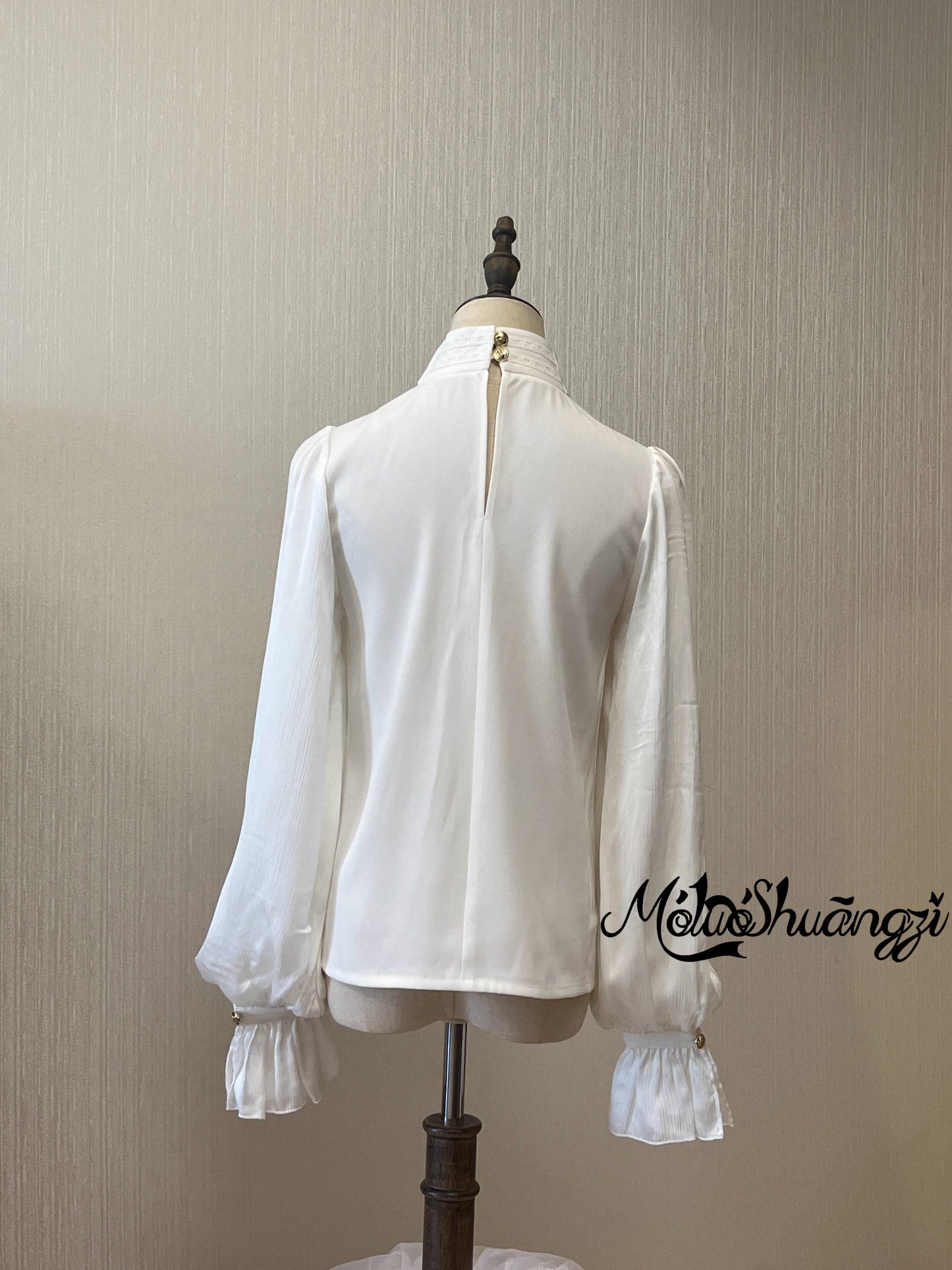 【受注予約~9/10】夕暮れの図書室 ブラウス(リボン付き)【摩罗双子】