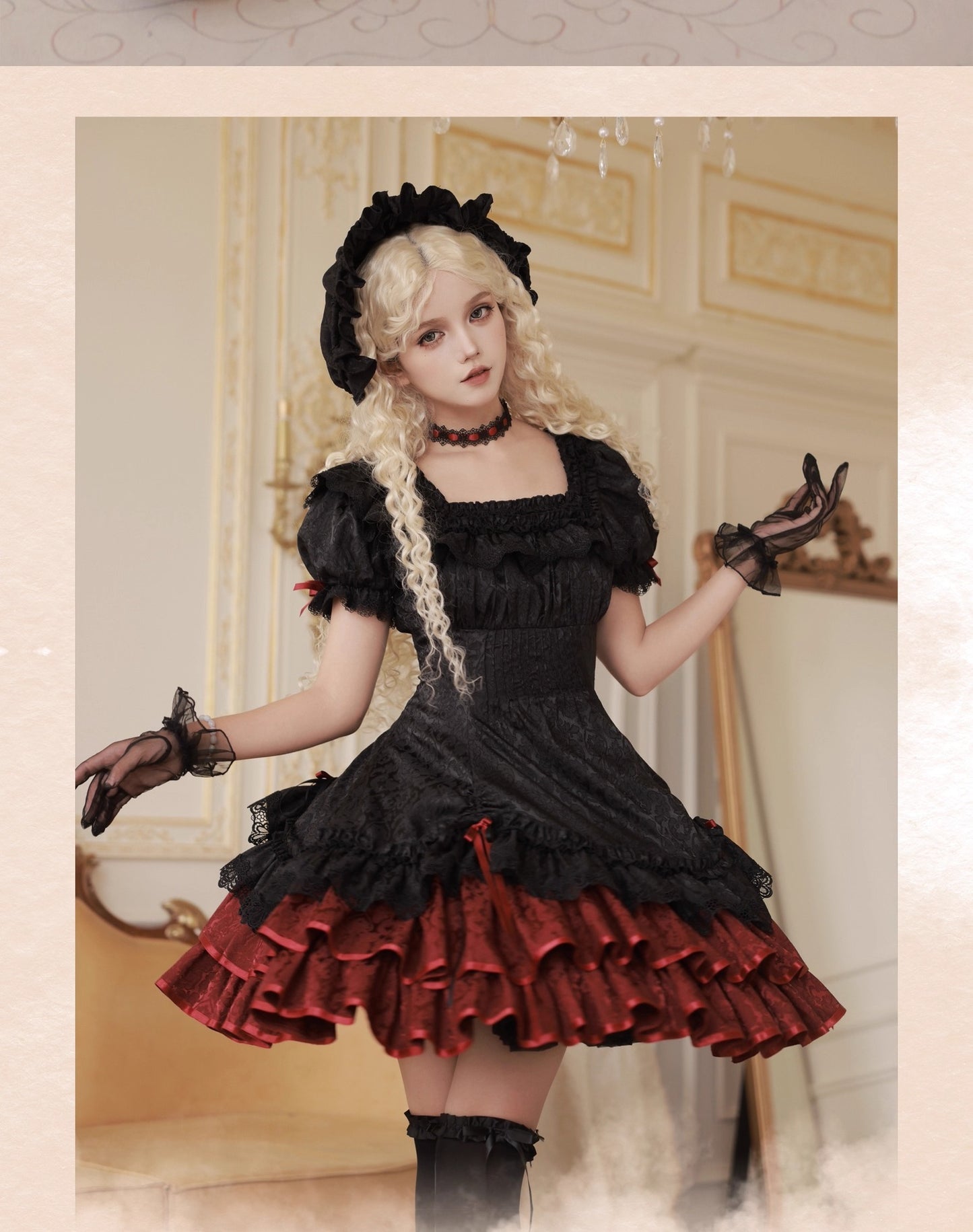 【受注予約~9/11】Old Rose ワンピース【夜泪百合】