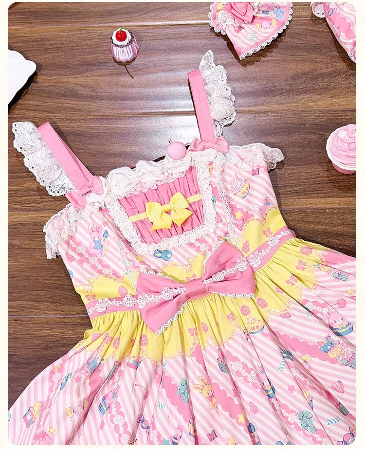 【受注予約~1/26】CupCakes ジャンパースカート【花与珍珠匣】