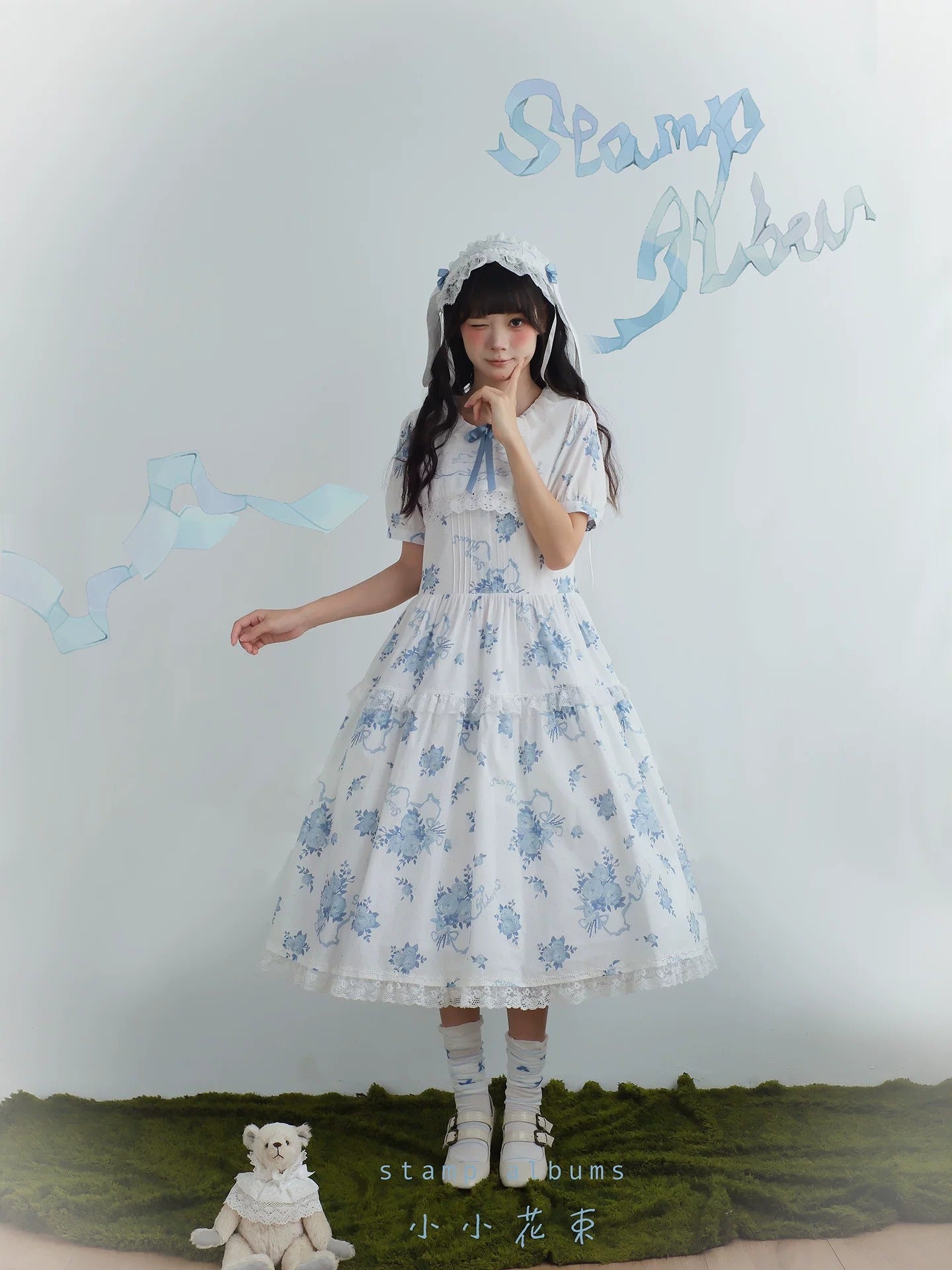 【受注予約~7/2】Petit Bouquet ワンピース・ジャンパースカート【Stamp Albums】