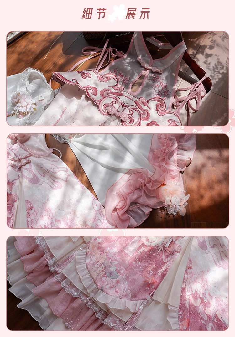 花の宴 チャイナ風ワンピースセット【Melonshow】