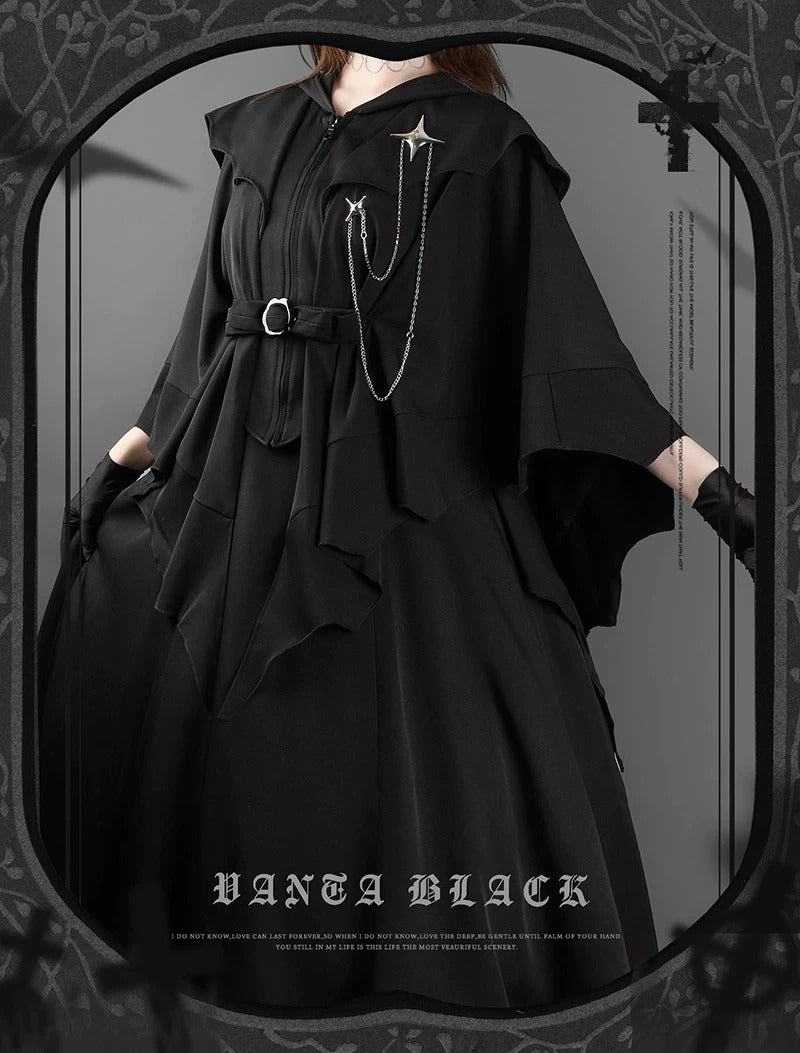 【受注予約~5/25】コウモリフード付きマント【VantablackStudio】