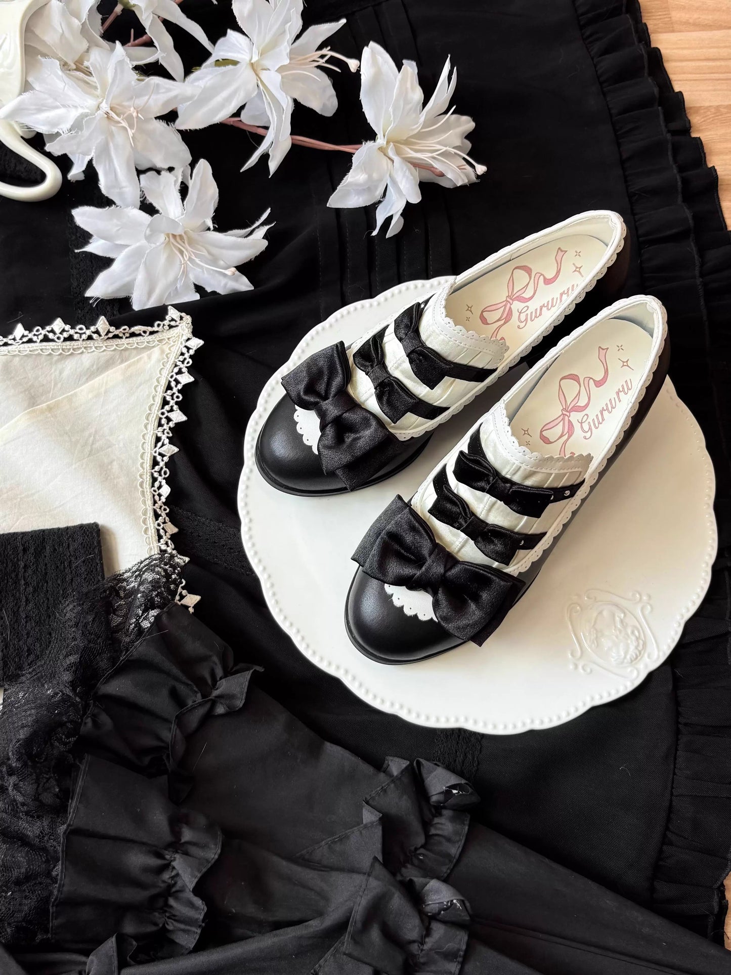 Castle Nocturne リボンシューズ【GURURU】